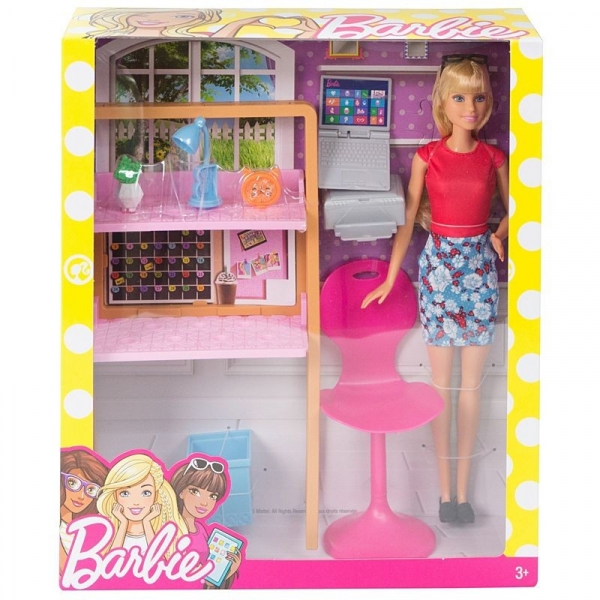Lalka Barbie + Mebelki Biuro (DVX51/DXV52)