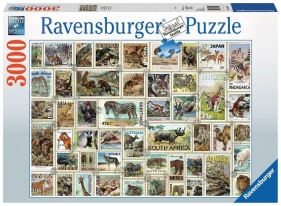 Ravensburger, Puzzle 3000: Znaczki pocztowe - Zwierzęta (17079)