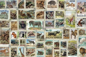 Ravensburger, Puzzle 3000: Znaczki pocztowe - Zwierzęta (17079)