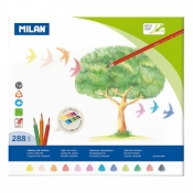Kredki ołówkowe Milan 231 trójkątne, 288 szt. - 12 kolorów 24 szt. (07271288)