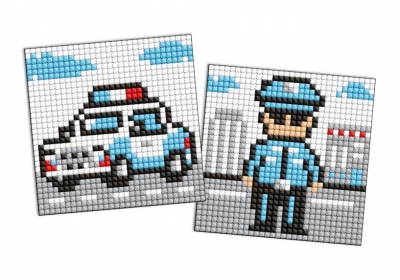 Diamentowa mozaika naklejka Kids - Oficer policji