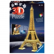 Puzzle 3D: Wieża Eiffla nocą (125791)
