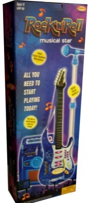 BRIMAREX Gitara ze wzmac niaczem i mikrofonem