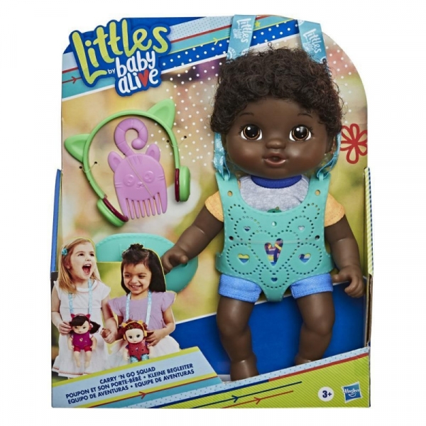 Lalka Baby Alive - Maluch z nosidełkiem Czarnoskora (E6646/E7177)