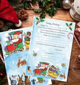 List do Mikołaja - Mikołaj z prezentem