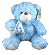 Miś Happy niebieski 27cm siedzący - <br />