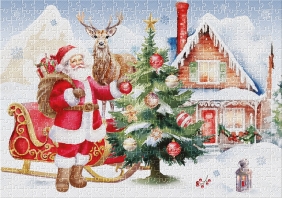 Puzzle Świąteczne - Mikołaj, 500 el.