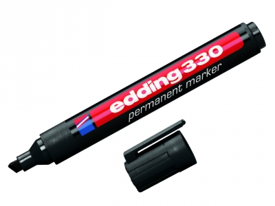 Marker Edding permanentny ścięta końcówka 1-5mm czarny 330/001 (330/001/C ED)