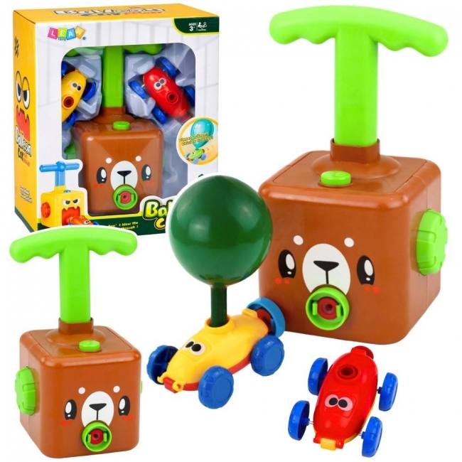 Zabawka edukacyjna wyrzutnia balonów autek Miś