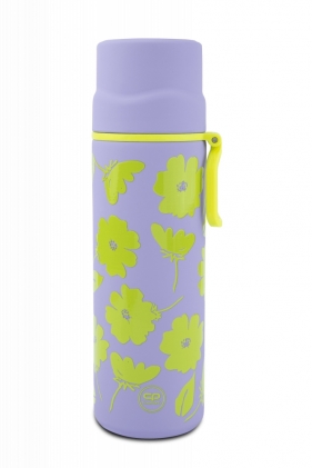 Coolpack, Bidon metalowy z kubeczkiem Vectis - Flores Lila (Z33913)