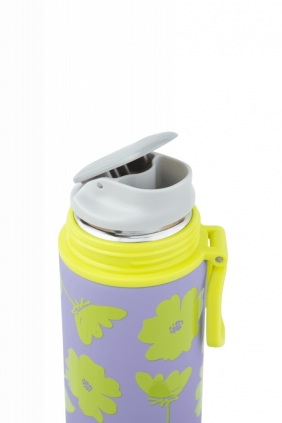 Coolpack, Bidon metalowy z kubeczkiem Vectis - Flores Lila (Z33913)