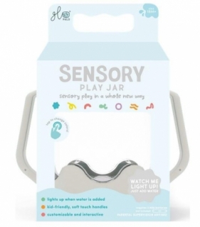 Słoik sensoryczny do napełnienia wodą szary
