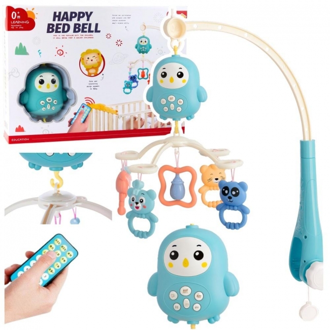 Karuzela do łóżeczka z lampką grzechotki Misie