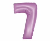 Balon foliowy Smart cyfra 7 lawendowy matowy 76cm