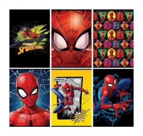 Zeszyt A5 w kratkę 54 kartki Spider-Man 10 sztuk mix