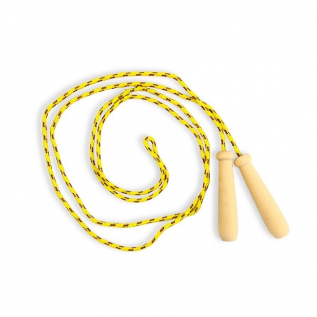 Skakanka sznurkowa z drewnianymi rączkami 2m