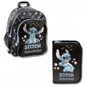 Zestaw szkolny Sky blue Stitch. Plecak szkolny i piórnik z wyposażeniem