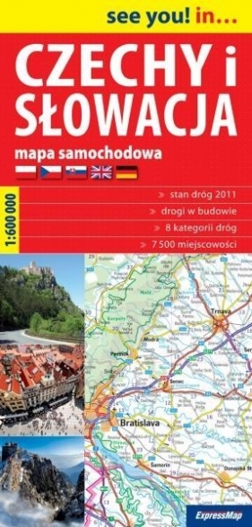 Czechy i Słowacja. Mapa samochodowa. 1:600000