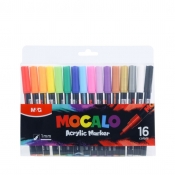 Marker akrylowy Mocalo 1mm, 16 kolorów