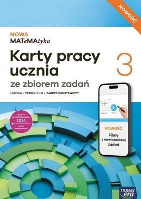 Nowa MATeMAtyka 3. Karty pracy ucznia ze zbiorem zadań. Zakres podstawowy - Opracowanie zbiorowe