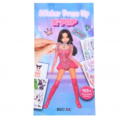 <img src='https://webimage.pl/pics/794/5/d616054945794.jpg' style='height:440px' /> Kreatywna książeczka z naklejkami Sticker Dress Up K-pop A002642