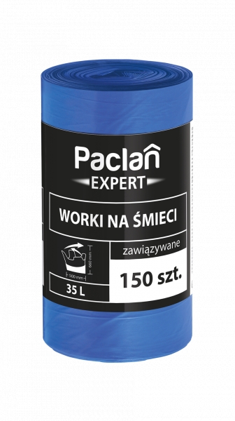 Paclan Expert, Wiązane worki na śmieci Multitop - 35l, 150szt. (137790)