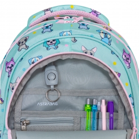 Astrabag, Plecak trzykomorowy - Puppie's world (AB330)