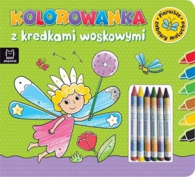 Kolorowanka z kredkami woskowymi Pierwsze zabawy malucha. Książeczka zielona - Opracowanie zbiorowe