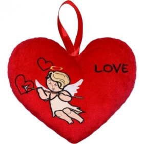Poduszka serce z amorkiem 20cm (12497)