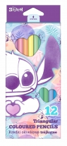 Coolpack, Kredki ołówkowe trójkątne Disney Fashion - Stitch pastel, 12 kol.