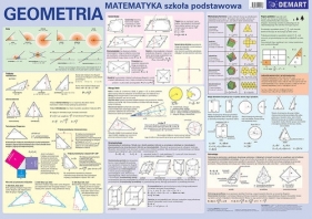 Geometria Szkoła podstawowa Plansza edukacyjna na ścianę i biurko plus książeczka edukacyjna