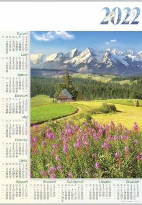 Kalendarz 2022 Jednoplanszowy Tatry PL01