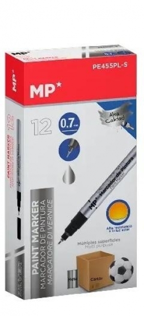 Marker olejowy 0,7mm srebrny (12szt)