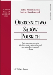 Orzecznictwo Sądów Polskich 10/2022 - Praca zbiorowa