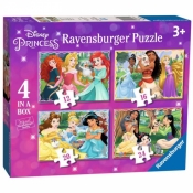 Ravensburger, Puzzle 4w1: Księżniczki Disney (030798)
