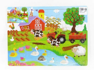 Puzzle Adar drewniane farma 44 elementy (BPUZ1798)