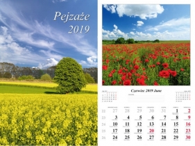 Kalendarz 2019 wieloplanszowy Pejzaże dwustronny - Jurkowlaniec Marek