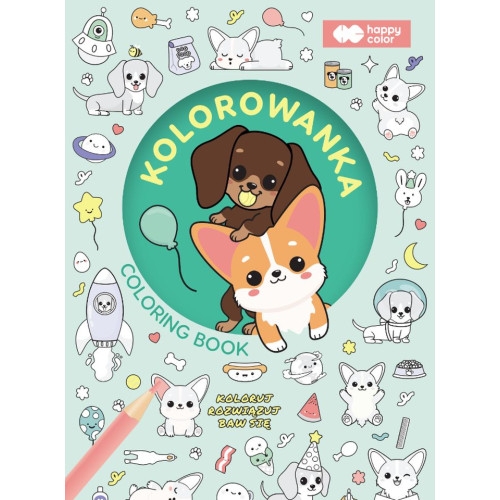 <img src='https://webimage.pl/pics/798/6/d59029790367981.png' style='height:440px' /> Kolorowanka Happy Color A5/16 stron - Corgi Team
