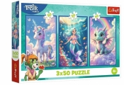 Puzzle 3x50 Razem w kolorowym świecie TREFL