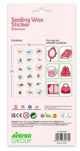 Naklejki woskowe - Dinozaury (CH232079)