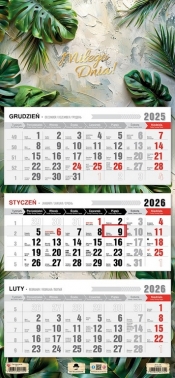 Kalendarz 2026 trójdzielny płaska główka - Glamour