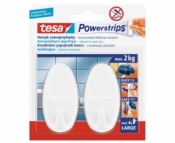 Haczyk samoprzylepny powerstrips Tesa okrągły,duży,biały - zestaw zawiera 2 haczyki (58013-00054-01)