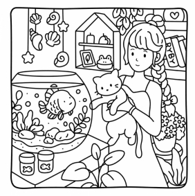 Cozy Girl Life. Przytulna kolorowanka o codziennych radościach - Veronica Jeanett