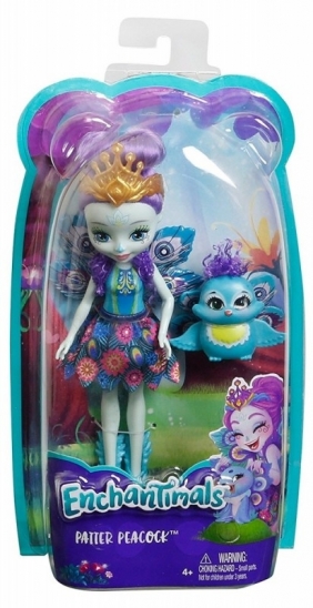 Enchantimals Lalka + Zwierzątko, Ratter Peacock (DVH87/DYC76)
