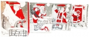 Torebka z brokatem RED Santa Średnia A5 12 sztuk