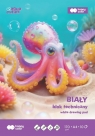 Paczka Blok techniczny biały Aqua Cuties A4 170g 10ark. Happy Color 20 sztuk