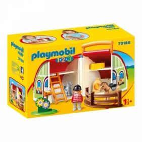 Playmobil 1.2.3: Moja przenośna stajnia (70180)