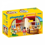 Playmobil 1.2.3: Moja przenośna stajnia (70180)