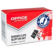 Klipy biurowe do akt Office Products 51mm.12szt.18095119-05