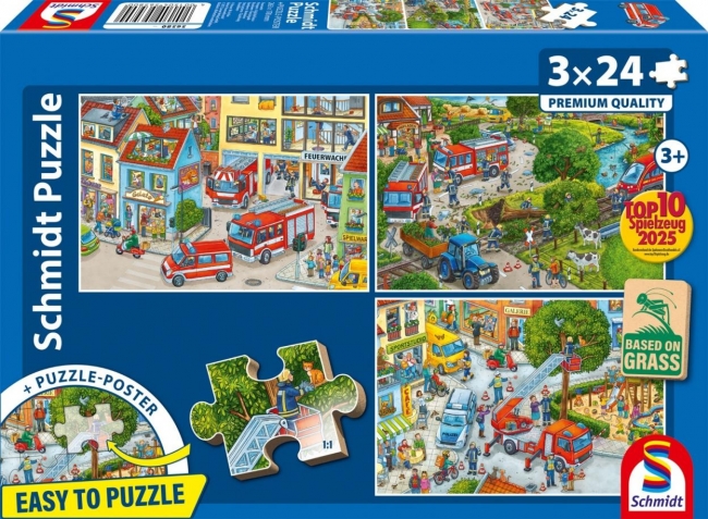 Puzzle 3x24 Straż pożarna